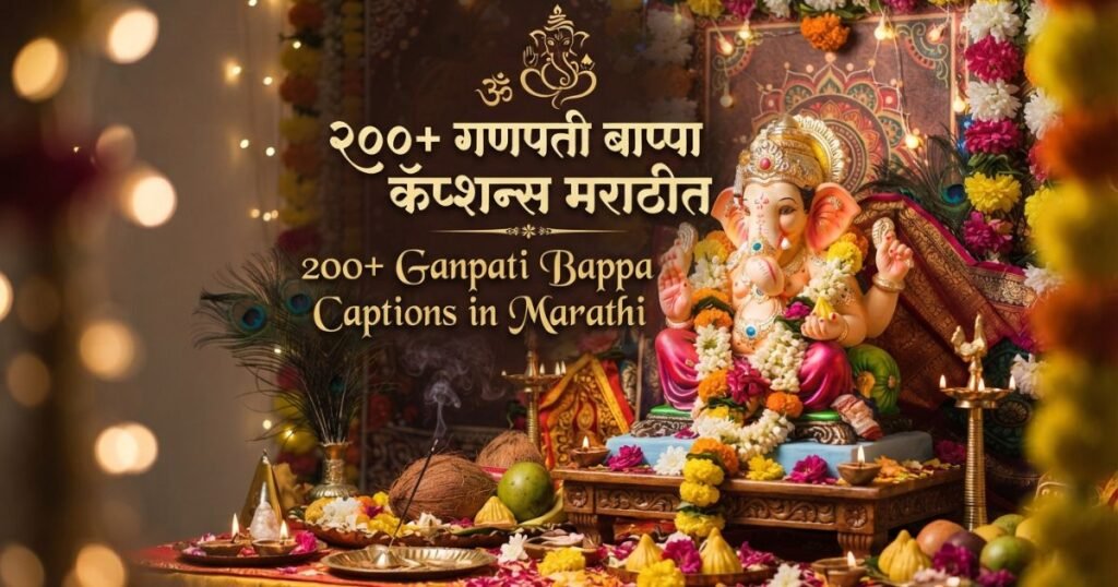 Ganpati Bappa Captions in Marathi