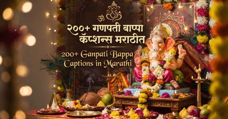 Ganpati Bappa Captions in Marathi