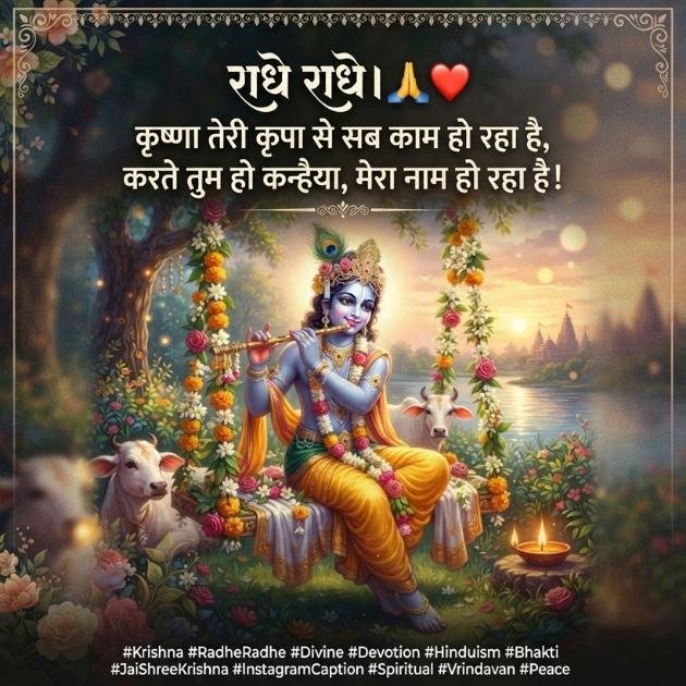Krishna Caption for Instagram in Hindi