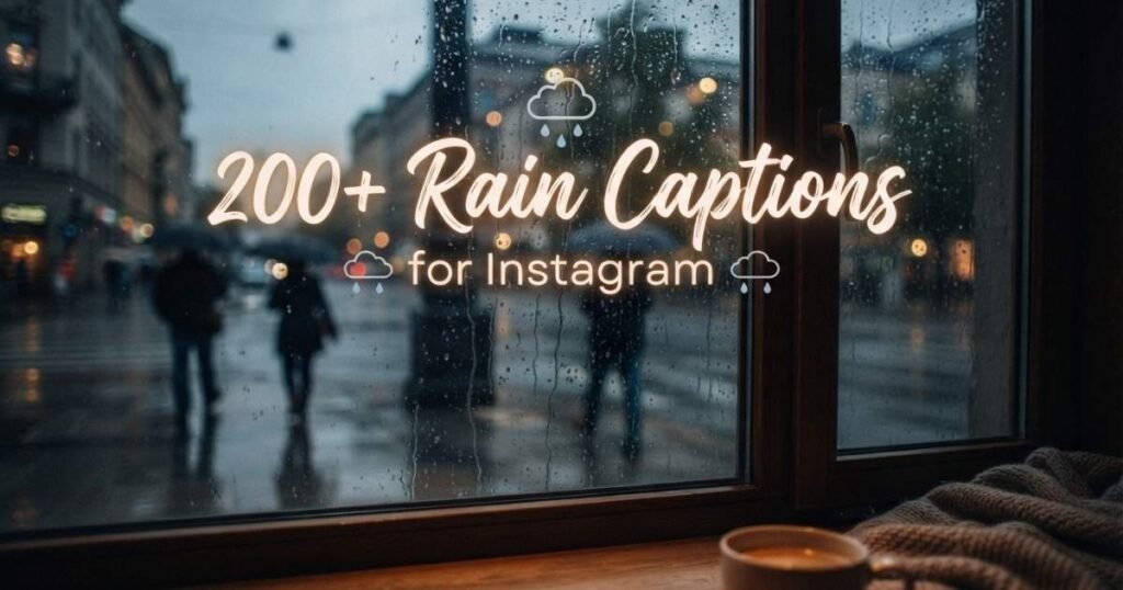 Rain Captions for Instagram