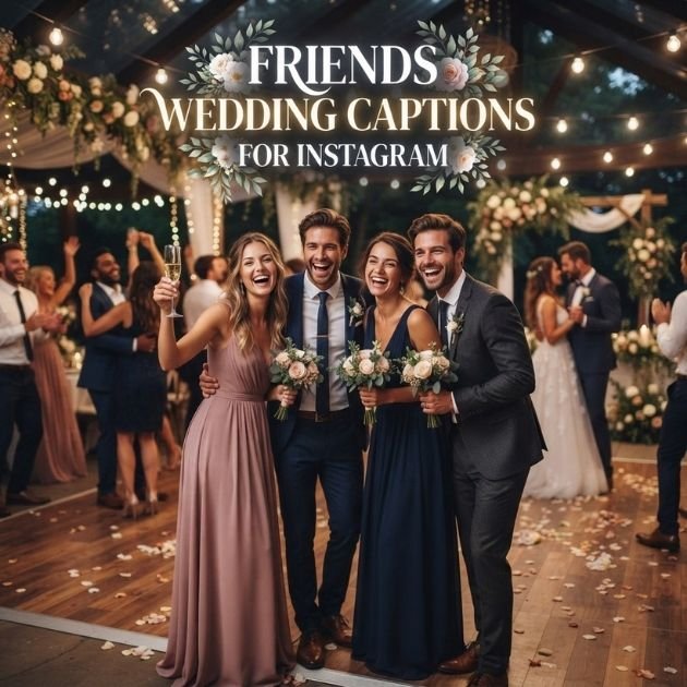Friends Wedding Captions for Instagram