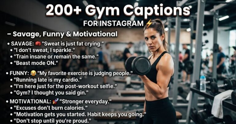 Gym Captions for Instagram