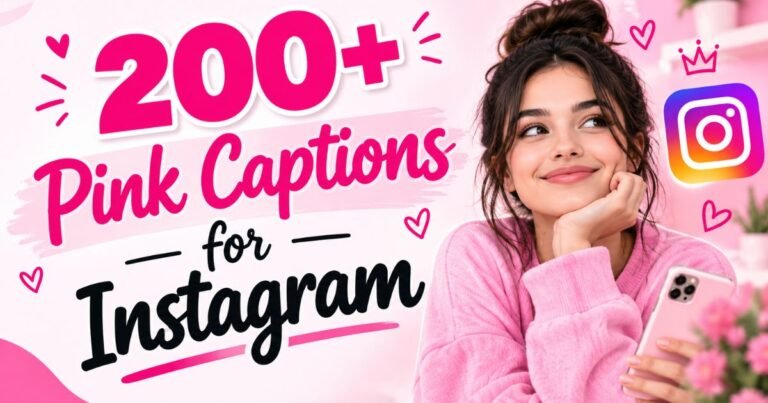 Pink Captions for Instagram