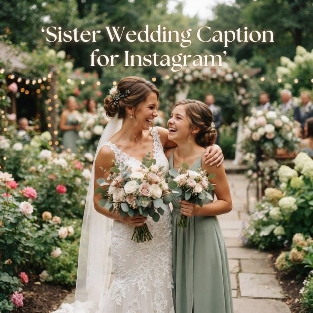 Sister Wedding Caption for Instagram