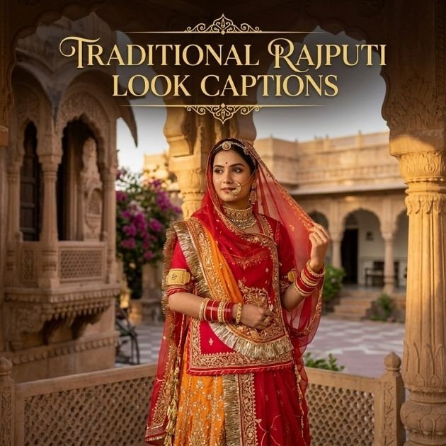 Traditional Rajputi Look Captions